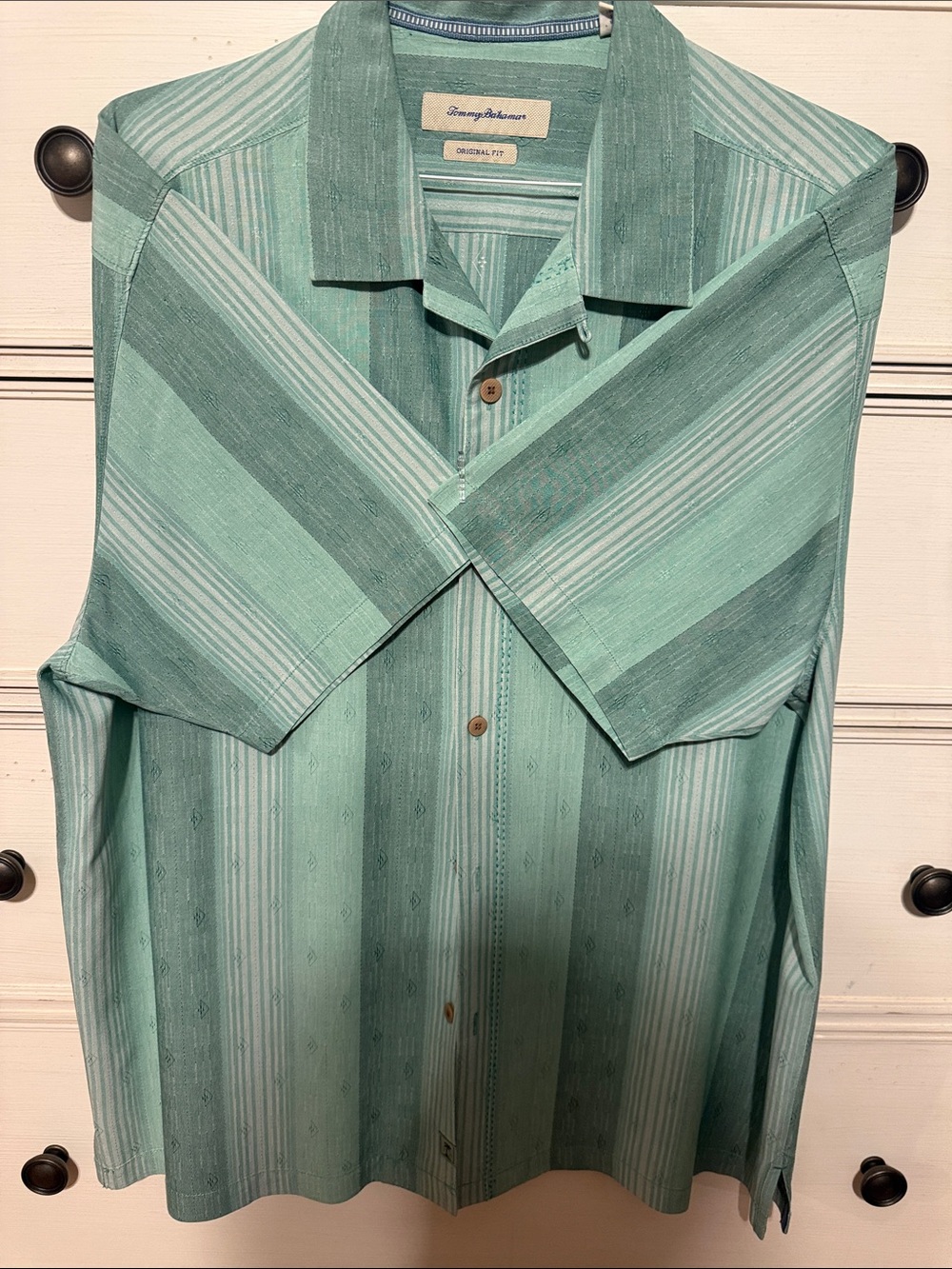 Tommy Bahama Seafoam Green Short-Sleeve Button Down Shirt